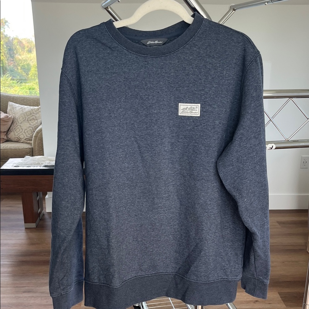 Eddie Bauer Men's Charcoal Crewneck Sweater